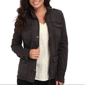 Lucky Brand Charcoal Grey Piper Military Jacket